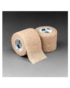 3M 1582 - M Coban Self-Adherent Wrap Self-Adherent Wrap - Tan, 2 inch x 5 yard - (fully stretched) (50mm x 4,5m), EA