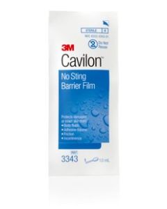 3M 3343 - CAVILON No Sting Barrier Foam Swab, Small, 1ml., BX 25