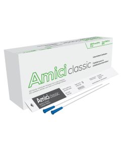Amici 3908 - AMICI Classic 16" Male Nelaton Intermittent Catheters, 8 Fr., Latex Free, DEHP & BpA Free PVC, BX 100