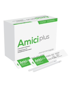 Amici 5614 - AMICI Plus 7" Female Intermittent Catheters, 14 Fr., Smooth Low-Profile Eyelets, Latex Free, DEHP & BpA Free PVC, No Adapter., BX 100
