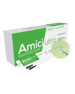 Amici 7710 - AMICI Ultra 16" 10 Fr. Tiemann Intermittent Catheters, Fire-Polished eyelets, Latex Free, DEHP & BpA Free PVC, BX 100