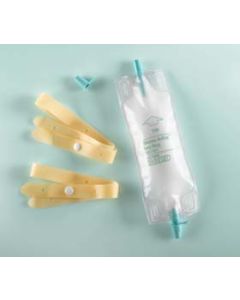 Bard 1501MF - BARDIC Dispoz-A-Bag Flip-Flo Leg Bag, Medium, 19 oz., Sterile, Fabric Straps, Push-Pull Drain, CS 50