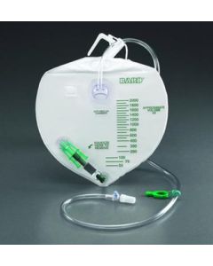 Bard 154002 - Bard Urinary Drainage Bag with Anti-Reflux Chamber, 50" tubing and BARD EZ-LOK Sampling Port, 2000ML, CS 20