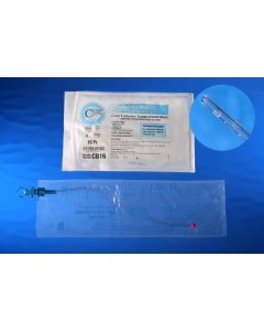 Closed system catheter and bag, 16 French