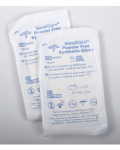 Medline 484402 - Medline Sensicare Powder Free Glove Stretch Vinyl Singles, Sterile, Medium., BX/100