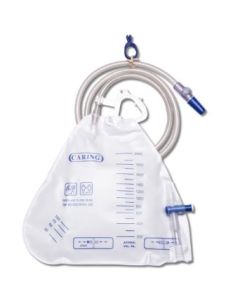 Medline DYNC1674 - Caring 2000ml DrainBag,Anti-Reflux,Sample Port,48"Tube,SheetClamp,Slide Tap, CS 20