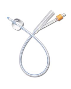 Medline Foley Catheter 2-way, 100% Silicone, 16 Fr, 5-15cc, Box/10.