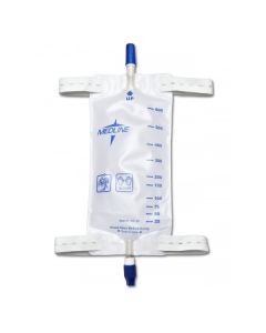 Medline DYND12574 - Medline Leg Bag 600ml Latex Free, Fabric Button Straps, Anti-Reflux,Twist Drain, EACH
