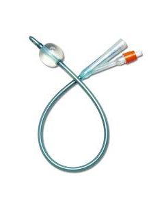 Medline DYND141014 - Medline Foley Catheter, Silver, 2-Way, 14 Fr, 5cc, Latex Free, BX 10