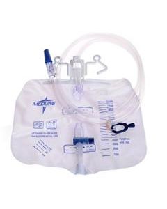 Medline DYND15205 - Medline 2000mlDrainBag,Anti-Reflux,SamplePort,50"Tube,SheetClip,SlideT Valve, EACH