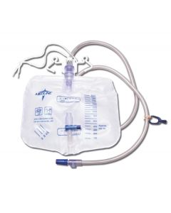 Medline DYND15207 - Medline 2000ml DrainBag, anti-Reflux, Sample Port,50"Tube, sheet Clip, reinforced double hanger, Slide Valve.CS, CS 20