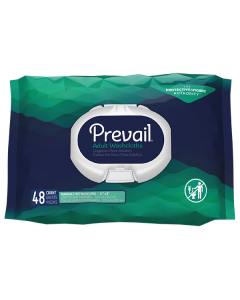 Prevail WW-810 - Prevail Pre-Moistened hygiene wipes, 8"x 12", Fragrance Free (48/pk) # 901-WW-810, PKG 48