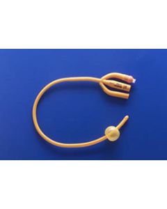 Rusch 183430180 - RUSCH, 3 Way, Silicone-Coated, 30 cc, 18Fr, Gold Foley Catheter., BX10