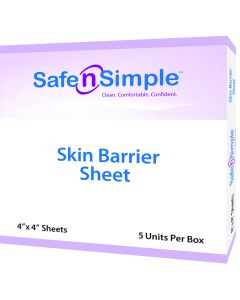 Safe n Simple SNS21605 - Skin Barrier Sheet 4" x 4", BX 5