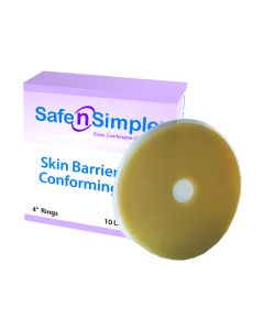 Safe n Simple SNS684U4 - Safe n Simple Conforming Skin Barrier Rings, 4", BX 10