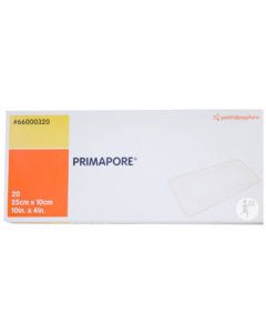 Smith&Nephew 66000320 - PRIMAPORE Post Op Dressing - 10cm X 25cm - Latex Free, BOX 20
