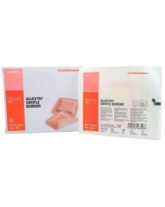 Smith&Nephew 66800270 - Allevyn Gentle Border Hydrocellular Foam Dressing, Silicone Gel Adhesive, 10cm x 10cm, BX 10