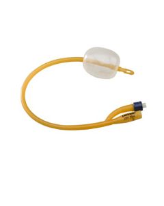 Tyco Covidien 1514C - ULTRAMER Hydrogel Coated Red Latex Coude Foley Catheter 5-15cc 2-Way 14 Fr. 17"., BX/12