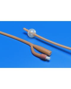 Dover Kenguard Latex 24 Fr, 5cc, 2-Way, 17", Foley Catheter with Silcone Oil Coating, (BX 10)