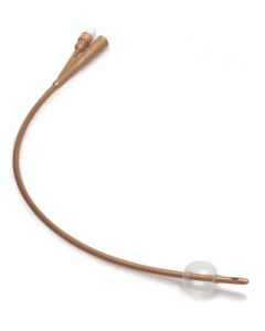 Dover IC 2-Way 5cc 18 Fr Straight Tip Silver Hydrogel Coated Silicone Foley Catheter