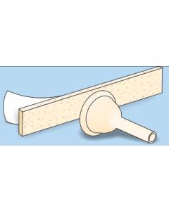 Urocare 521135 - Uro-Cath Molde Latex Male External Cath 35mm With Urofoam-1, Single Sided Adh., BX/50