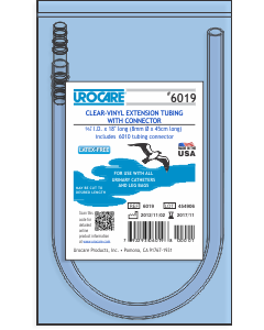 Urocare 6019 - Clear-Vinyl Extension Tube, 18" Long with Connector, non-sterile, EACH