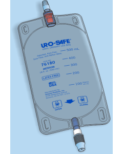Uro-Safe Vinyl Leg Bag, Medium, 18oz With Twist, Clear