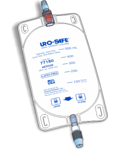 Uro-Safe Vinyl Leg Bag, Med, 18 oz with Twist Drain, White