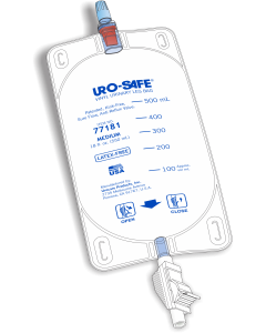 Urocare 77181 - Uro-Safe Vinyl Leg Bag, Large, 18 fl.oz with Thumb Clamp Closure, Transparent Front, White-Opaque Back, BX 12
