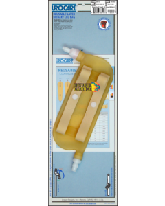 Urocare Latex leg Bag w Odor Guard, Sport-Left, 10 oz., 10" Wide, 4" Long, 3/4" Wide Leg Bage Straps.