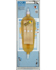 Urocare Latex Leg Bag w Odor Guard, Medium, 18 oz, 13" Long, 4" Wide. 3/4" Wide Leg Straps.