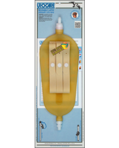 Urocare Latex Leg Bag w Odour Guard, Short-Wide, 26 oz, 13" Long, 5" wide. 3/4" Wide Leg Straps.