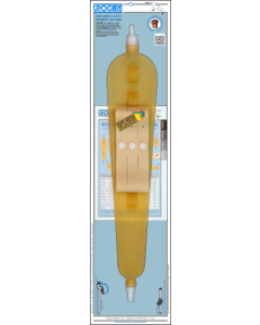 Urocare Latex Leg Bag w Odor Guard, Long-Slim, 26 oz., 20" Long, 4" Wide, 3/4" Wide Leg Straps.