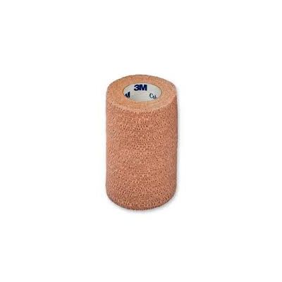 3M 1584 - 3M Coban Self-Adherent Wrap 1584, 4 inch x 5 yard (fully stretched) (100mm x 4,5m), Tan, BX 24