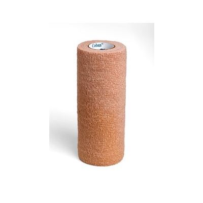 3M 1586 - 3M Coban Self-Adherent Wrap 1586, 6 inch x 5 yard (fully stretched) (150mm x 4,5m) Self-Adherent Wrap, Tan, EA