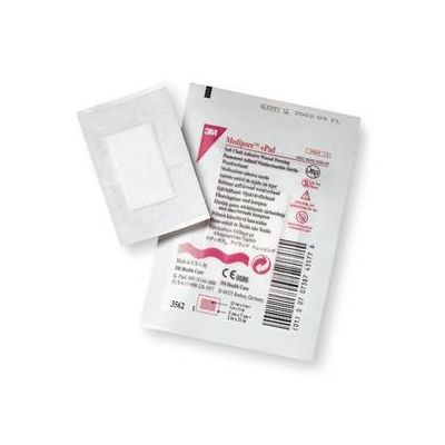 3M 3562 - 3M Medipore +Pad Soft Cloth Adhesive Wound Dressing 3562, Dressing size 2 inch x 2-3/4 inch (5cm x 7cm), Pad size 1 inch x 1-1/2 inch, BX 50