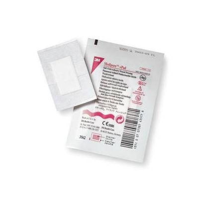 3M 3571 - 3M Medipore +Pad Soft Cloth Adhesive Wound Dressing 3571, Dressing size 3-1/2 inch x 10 inch (9cm x 25cm), Pad size 1-3/4 inch x 8 inch, BX/25