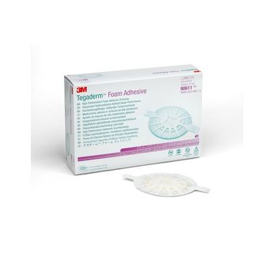 3M 90611 - 3M TEGADERM Adhesive Foam Dressing,Oval,Foam Pad (6cmX7.6cm),Overall Dressing(10cmX11cm), BX 10