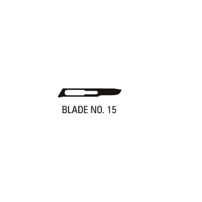 AMG 500-015 - Sterile disposable Scalpel Blade Size 15 Stainless Steel, BX 100
