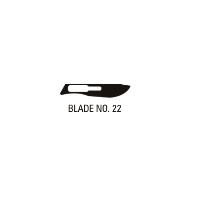 AMG 500-022 - Sterile disposable Scalpel Blade Size 22 Stainless Steel, BX 100
