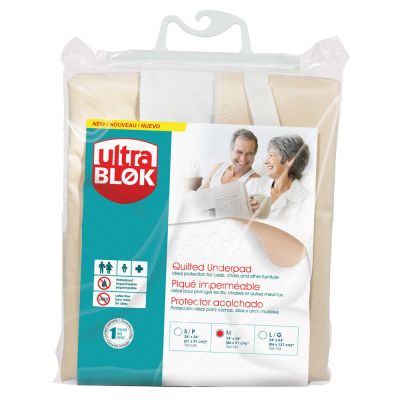AMG 760-182 - UltraBlok Quilted Underpad, Medium, 34" x 36", EA