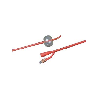 Bard 0102L16 - BARDEX Lubricath, 16Fr, 5cc Coude Red Latex Cath, Hydrogel Coating(TiemannStyle), Box of 12
