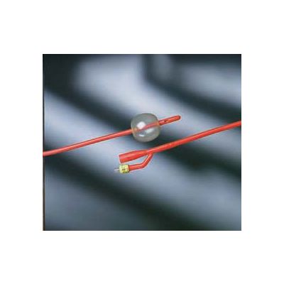 Bard 0103L14 - BARDEX Lubricath,14Fr,30cc Coude Red Latex Cath,Hydrogel Coating(Tiemann 2-Way), BX 12