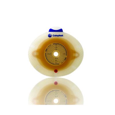 Coloplast 10012 - SenSura 2 pc. Click Standard Wear Skin Barrier Flange w/ belt tabs, Pre-Cut, Non-Convex, 40mm, Green  20mm, BX 5
