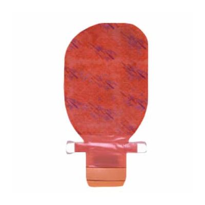 Coloplast 13965 - Assura 2 pc. EasiClose Drainable Midi Graphic Pouch, Red , BX 10