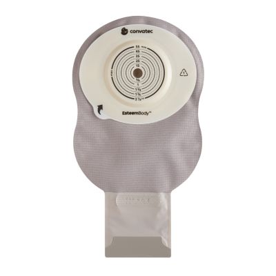 ConvaTec 423642 - Esteem Body Soft Convex One-Piece Drainable Pouch, Extended Wear Durahesive, Opaque with Window, Cut-To-Fit 10-55mm, Convex Depth 3.5mm, BX 10