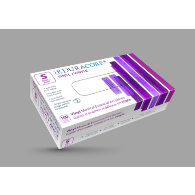 Duracore DC3010 - Duracore Vinyl Examination Gloves, Non-Powdered, Non-Sterile, Small - NO RETURNS, BX 100