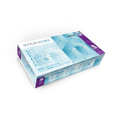 Duracore R2910 - Duracore Nitrile Examination Gloves, 4.0mil, Powder-Free, Small - NO RETURNS, BX 100