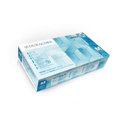 Duracore R2920 - Duracore Nitrile Examination Gloves, 4.0mil, Powder-Free, Medium - NO RETURNS, BX 100