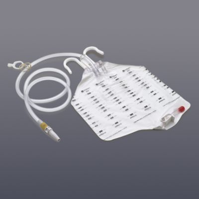 Hollister 9839 - Bedside Drainage Bag, 2000 cc., Sample Port, Anti-reflux Valve,48" Tubing., EA